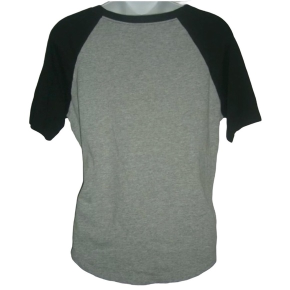 Mighty Fine Tee Shirt Saved By The Bell Raglan Retro 90's Gray Kidcore Kawaii M - Picture 2 of 6